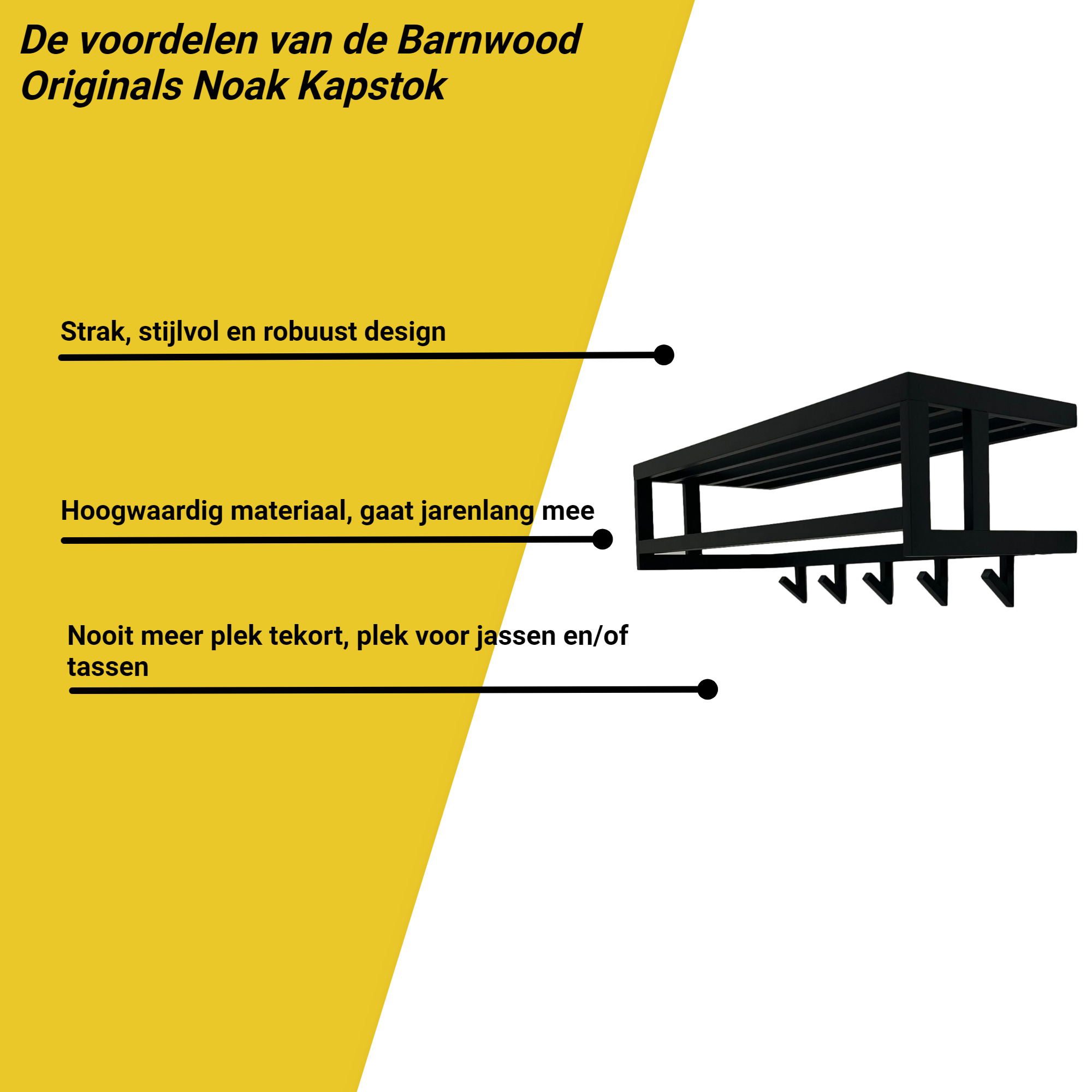 ontploffing vingerafdruk zoeken Barnwood Originals Olof - Kapstok-Zwart-Staal-Industrieël - Steelparts